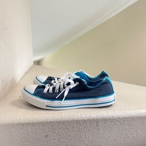 CONVERSE Chuck Taylor All Star Low Black Teal Size Women 11  / Mens 9